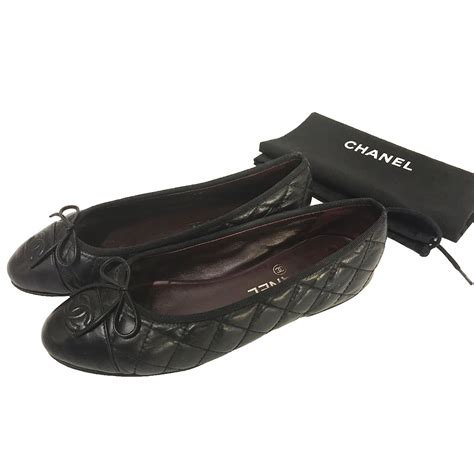 chanel quilted ballet flats.